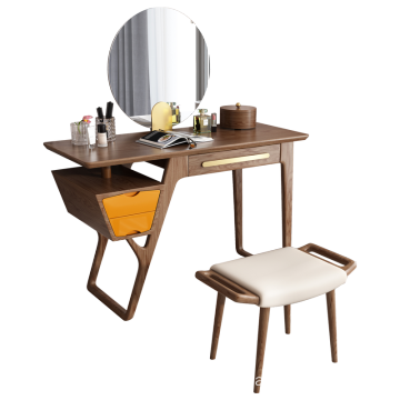 mesa de maquillaje de muebles de dormitorio de lujo con espejo